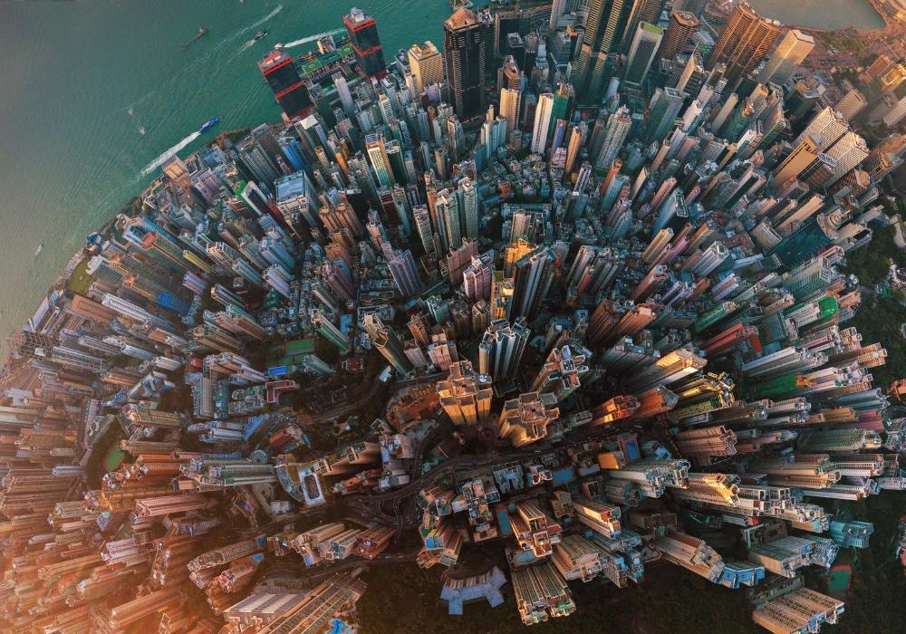 Aerial view of Hong Kong