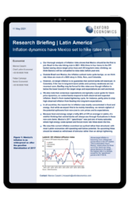 Inflation dynamics have Mexico set to hike rates next - iPad