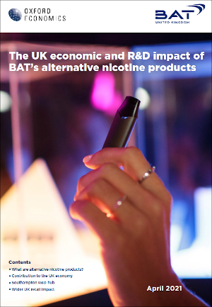 The UK economic and R&D impact of BAT’s alternative nicotine products