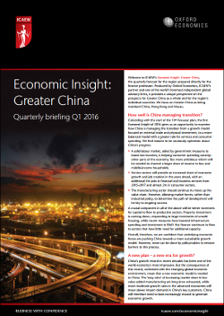 ICAEW Economic Insight: Greater China, Q1 2016