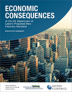 The economic consequences of the US Department of Labor’s proposed new fiduciary standard