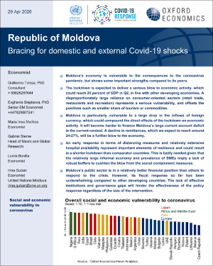 Republic of Moldova: Bracing for domestic and external Covid-19 shocks