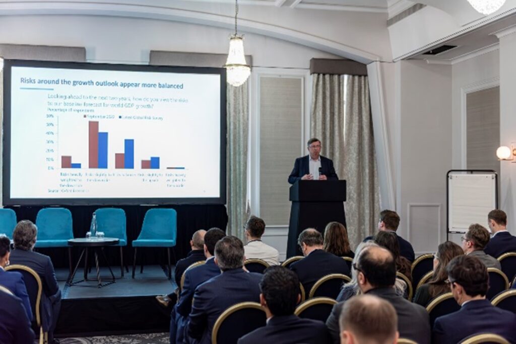 Adrian Cooper, CEO of Oxford Economics spoke at annual conference in London