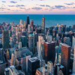 City architecture and skyscrapers