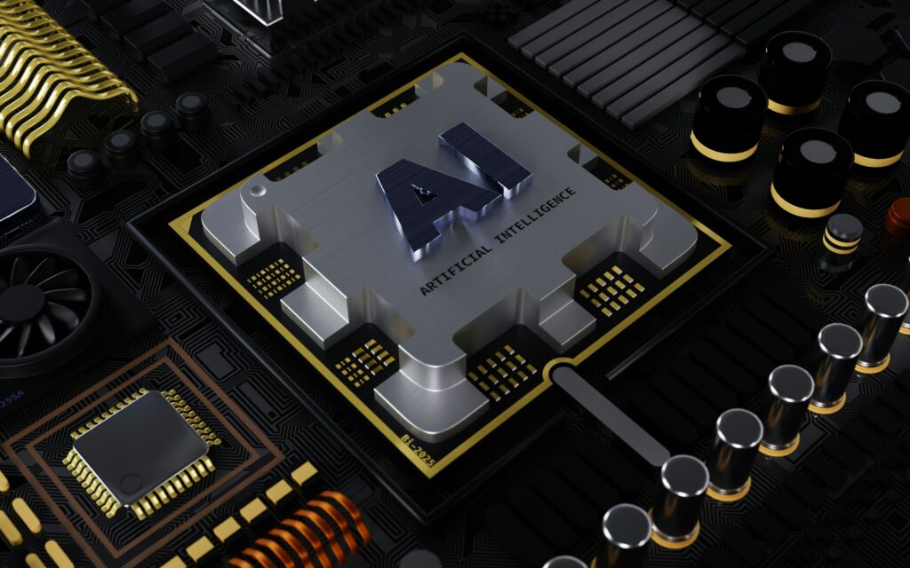 computer process with the letter AI on it